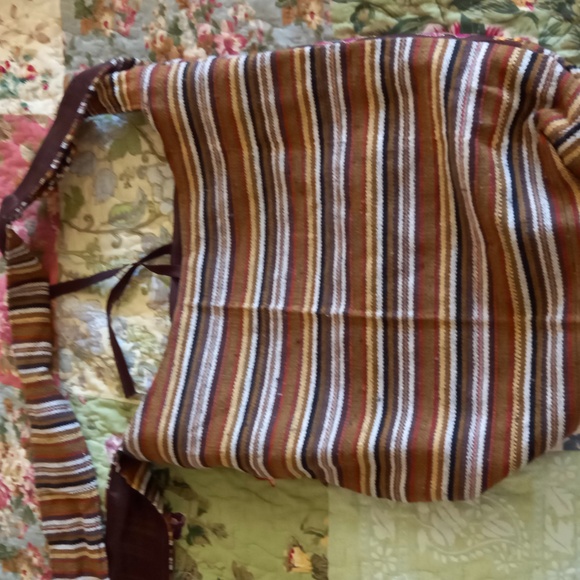 Cotton shoulder sling market bag with elephant - Picture 3 of 3